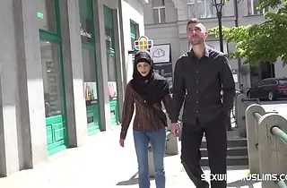 Super-naughty hijab dame heads nasty with a roil constant muslim manhood