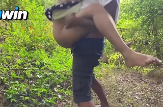 Svindya22 & Piumi22 get nasty in risky outdoor village intercourse soiree