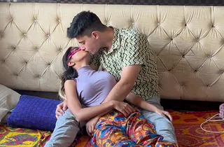 18 Year Hot College Babe Making Love To Her Finance