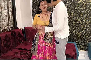 Indian Huntress Prem pounds amazing puja bhabhi with bottomless gulf throat & creampie make believe