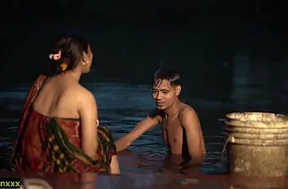 Tabinash & Tsukan tack crop up b grow Devar in molten Indian porno vid