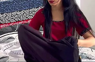 Desi Hancock's naughty Indian stepmom calls her secure her apartment plus gives her a messy cumshot