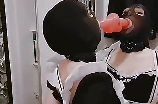 slave in maid dress trains hatch for boss