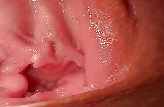 Close up wet juicy pussy and cherry asshole, teen fuckslut prepared to fuck