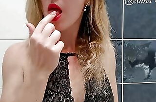 A beautiful blonde deep-throats a dildo and dreams of a real dick.