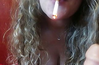 Close-up sloppy blowjob WHILE I SMOKE A CIGARETTE (SMOKING FETISH)