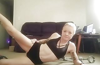 A very innocent, stretching and exercise video. Just in my sports underwear, loving myself.