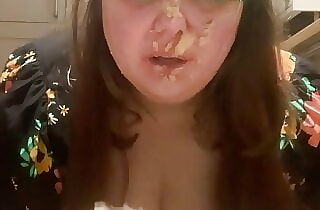 Birthday cake smash in face food messy super-bitch humiliation