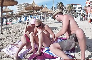 German Teen picked up at beach for 3some – ffm
